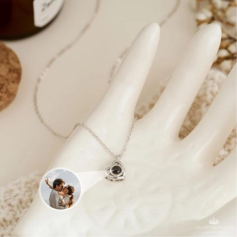 שרשרת לב עם תמונה מוצפנת