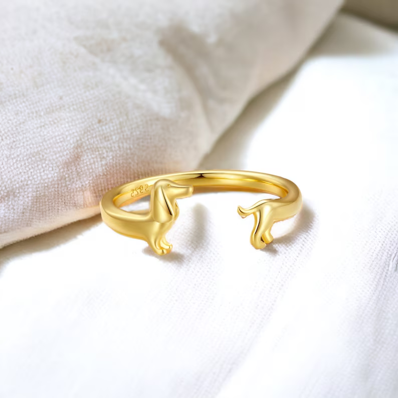 טבעת כלב כסף 925