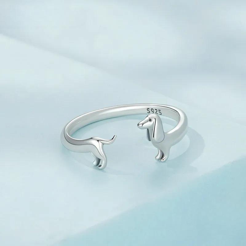 טבעת כלב כסף 925